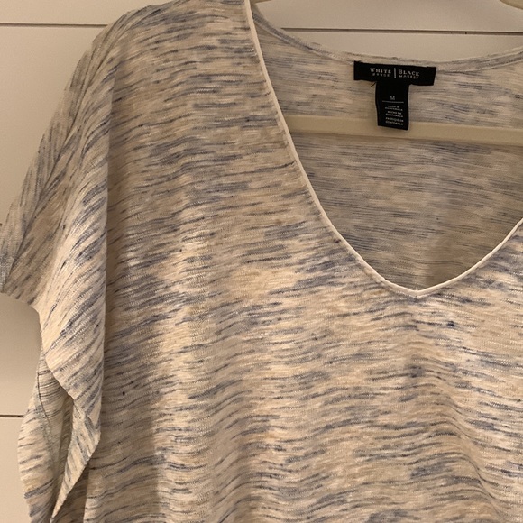 White House Black Market Heather Gray Blouse - Picture 2 of 4